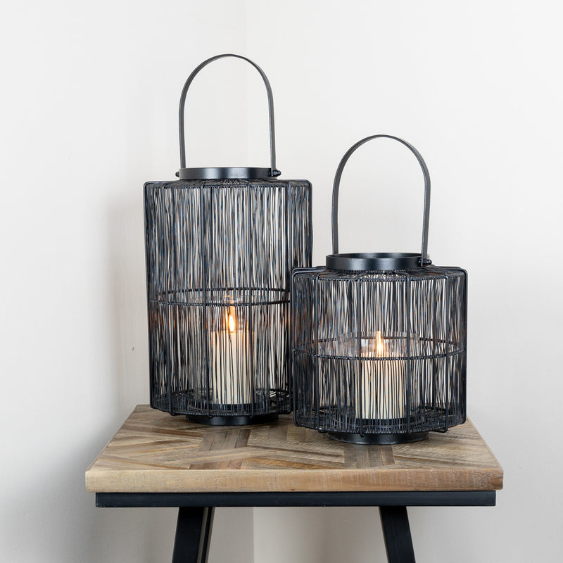 Meera Wire Lantern Black Large