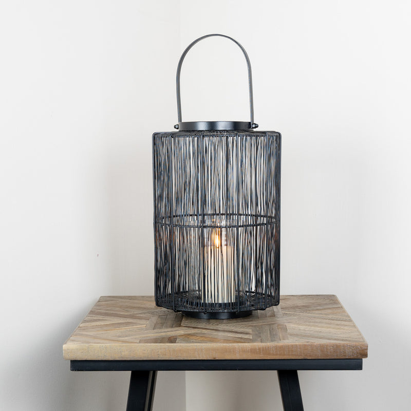 Meera Wire Lantern Black Large