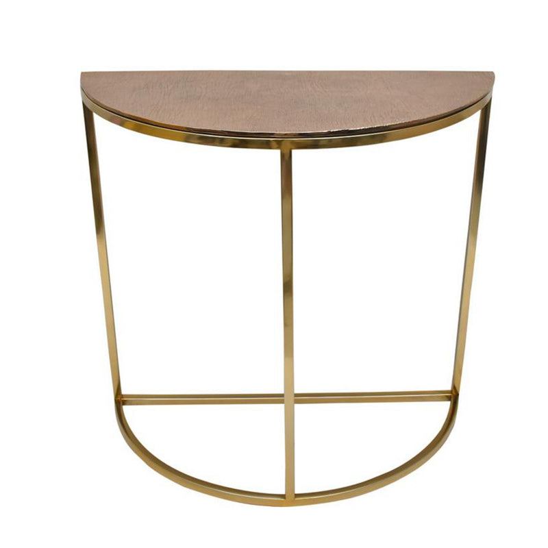 Anika Half Round Console Table Gold