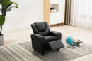 Kids Recliner With Cupholder - Black