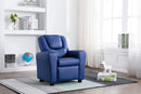 Kids Recliner with Cupholder - Blue