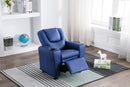 Kids Recliner with Cupholder - Blue