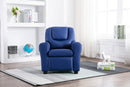Kids Recliner with Cupholder - Blue