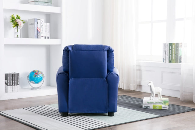 Kids Recliner with Cupholder - Blue
