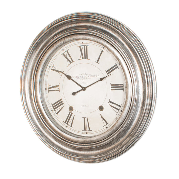 Dublin Clockworks Clock 66cm Pewter