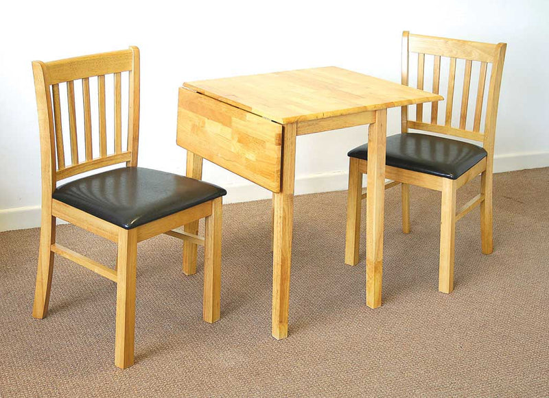 Dropleaf Table 2 Chairs Honey Oak