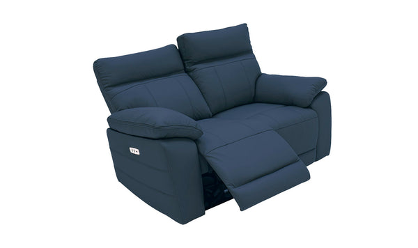 Compiano 2 Seater Electric Reclining Sofa - Indigo