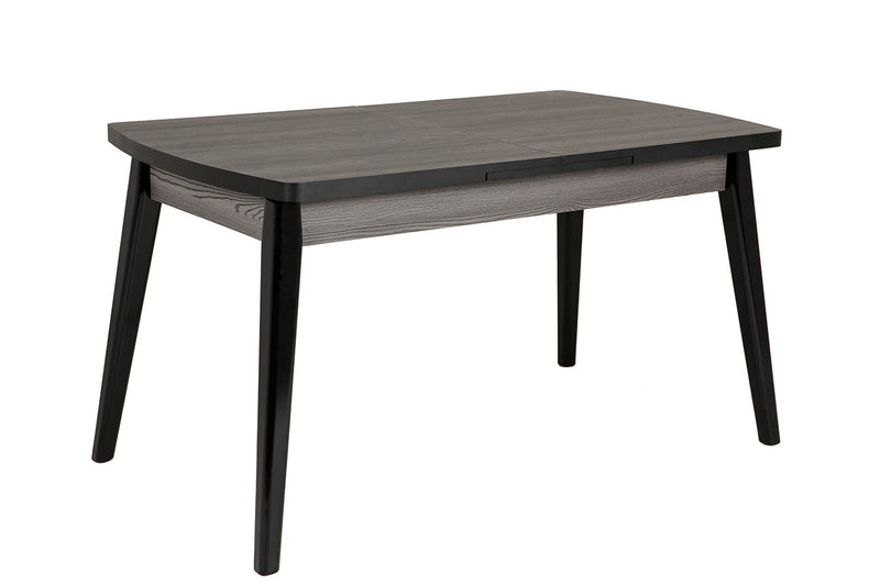Mags Dining Table Extending 1800 - Grey Top Black Leg