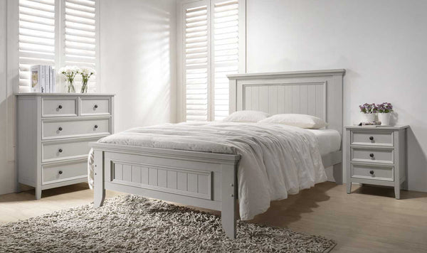 Milly Panelled Bed 4' - Clay