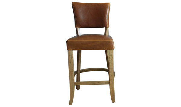 Prince Bar Chair Leather - Tan Brown