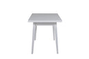 Lucy  Dining Table - Rectangle 1200 White Top White Leg