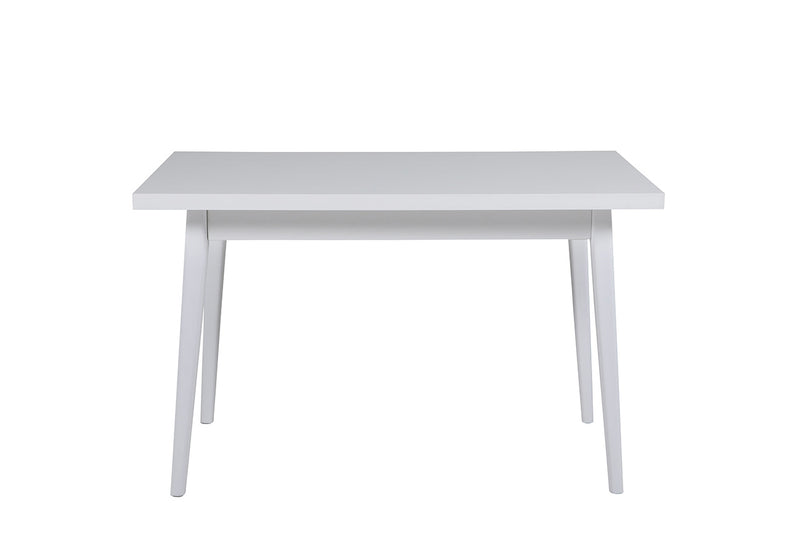 Lucy  Dining Table - Rectangle 1200 White Top White Leg