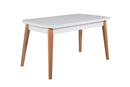 Mags Dining Table Extending 1800 - White Top Oak Leg