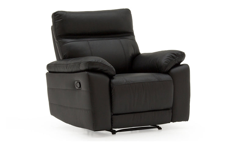 Compiano 1 Seater Recliner - Black
