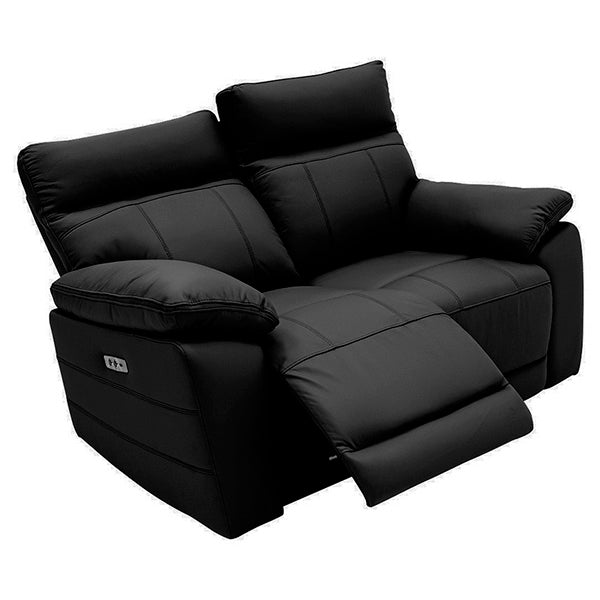Compiano 2 Seater Electric Reclining Sofa - Black