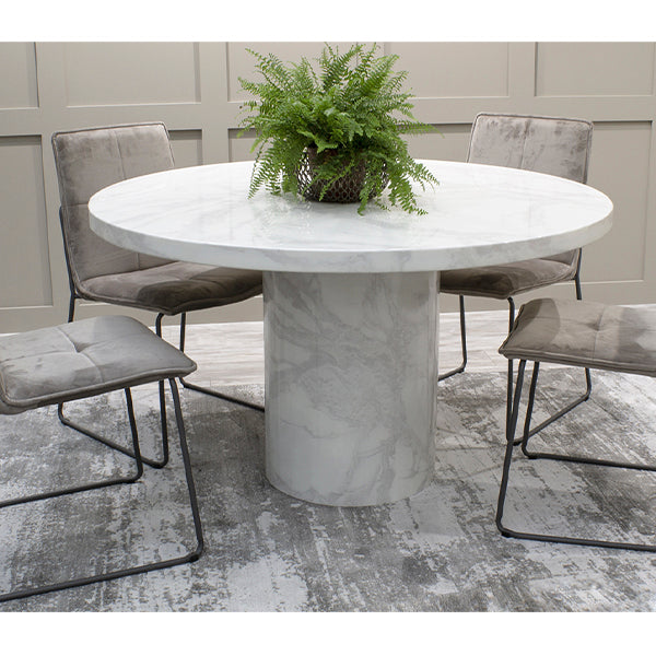 Carrie Dining Table Round - Bone White 1300