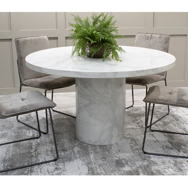 Carrie Dining Table Round - Bone White 1300
