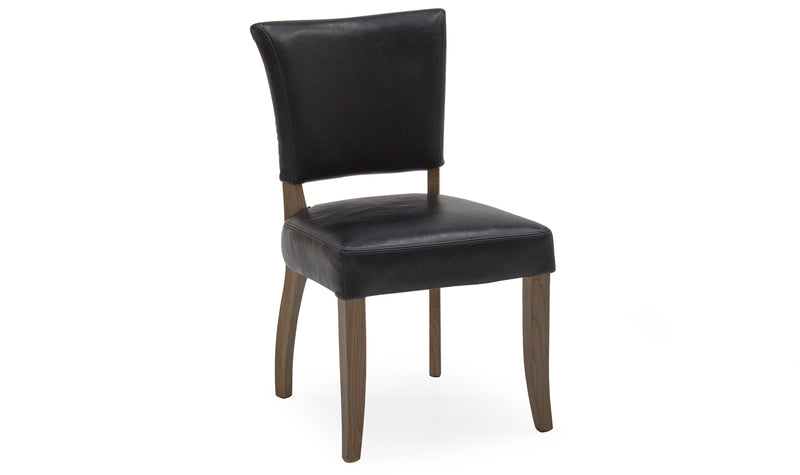 Prince Dining Chair Leather - Ink Blue
