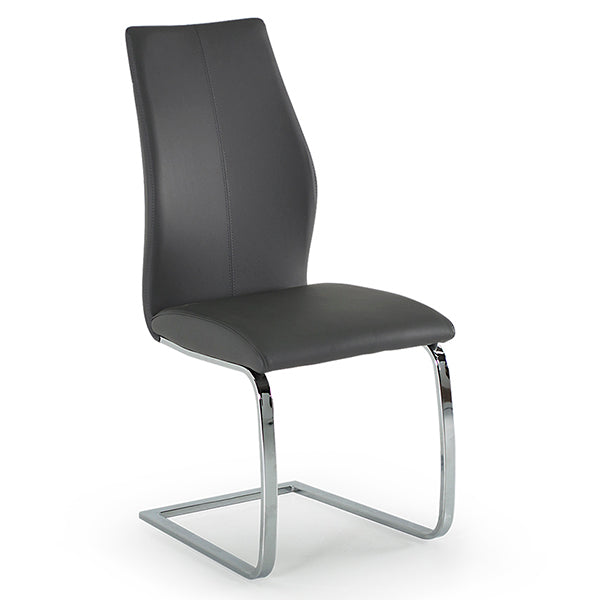 Enzo Dining Chair - Chrome Leg Grey