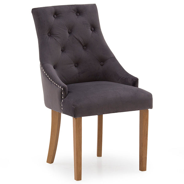 Hobson Dining Chair - Velvet Misty