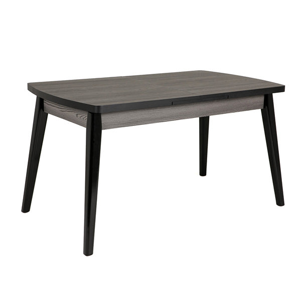 Mags Dining Table Extending 1800 - Grey Top Black Leg