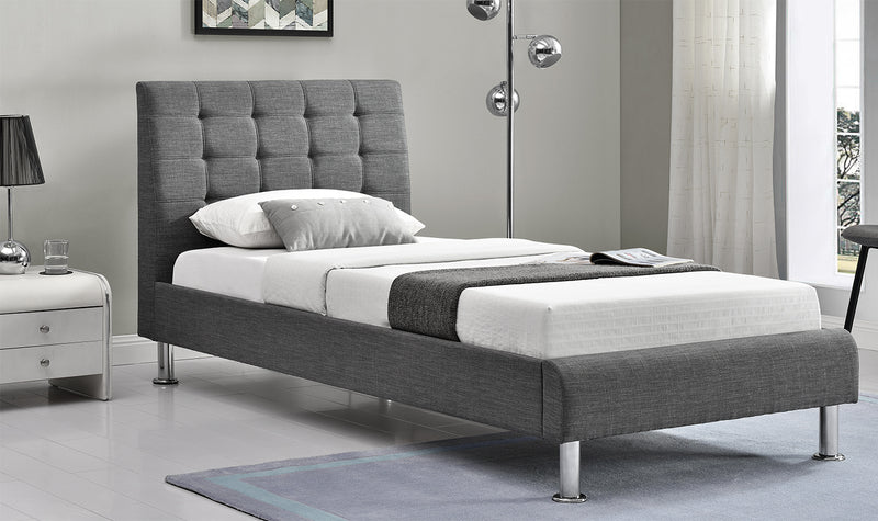 Lyon Fabric Bed - 3' - Charcoal