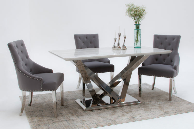 Paola Dining Table - Cloud Grey 1800
