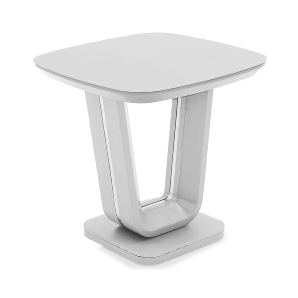 Wavy Lamp Table - White Gloss 500