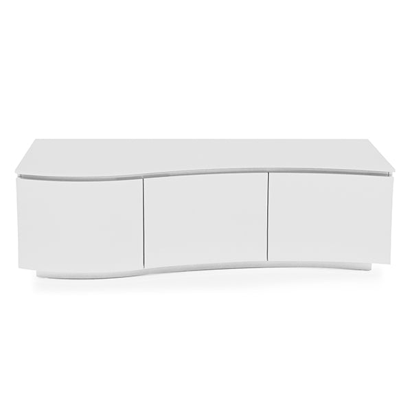 Wavy TV Cabinet - White Gloss with LED