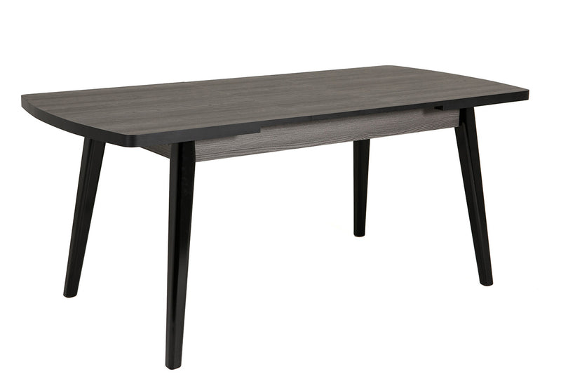 Mags Dining Table Extending 1800 - Grey Top Black Leg