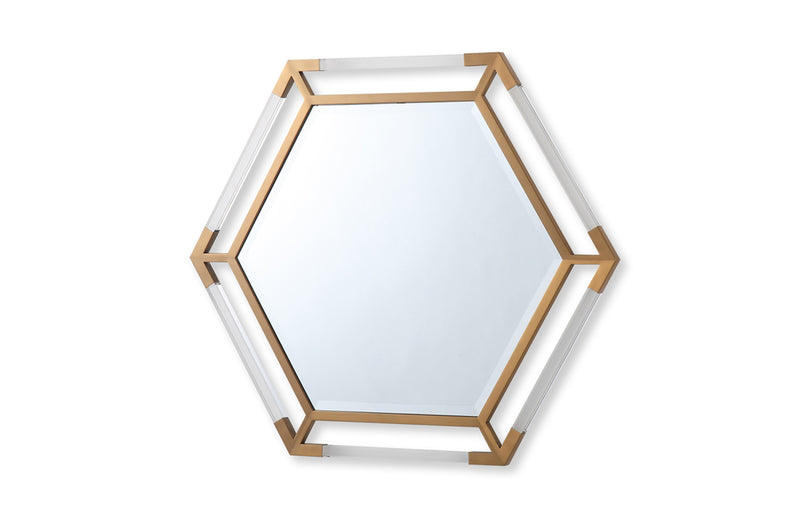 Maria Hexagon Mirror - Gold
