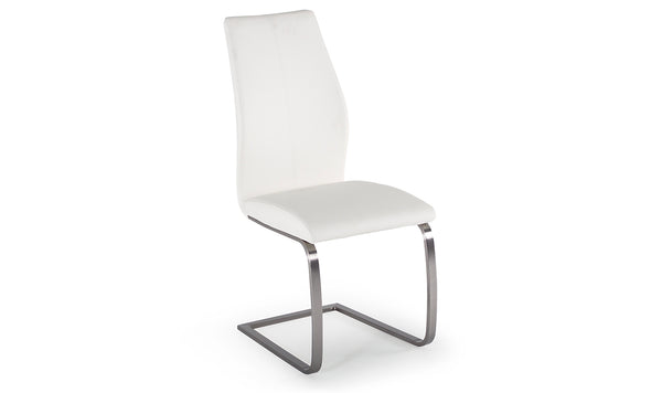 Wilma Dining Chair - Brushed Steel White
