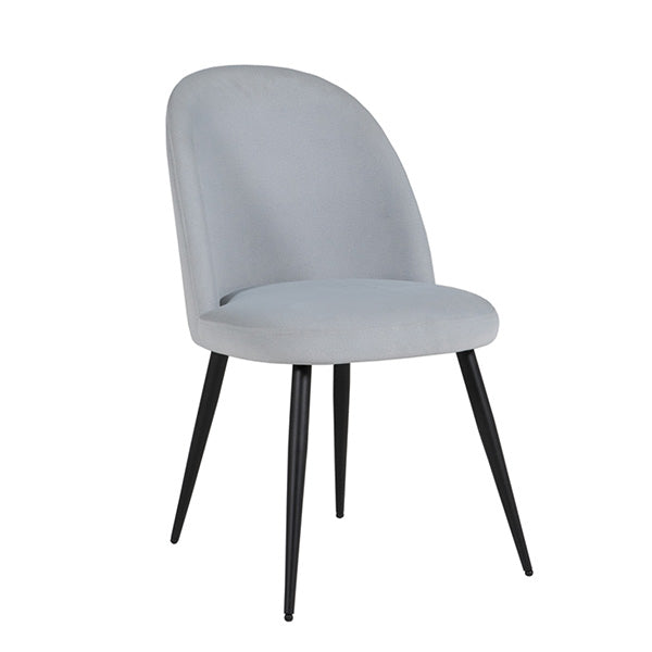Gabe Dining Chair - Silver With Black Legs