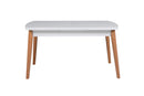 Mags Dining Table Extending 1800 - White Top Oak Leg