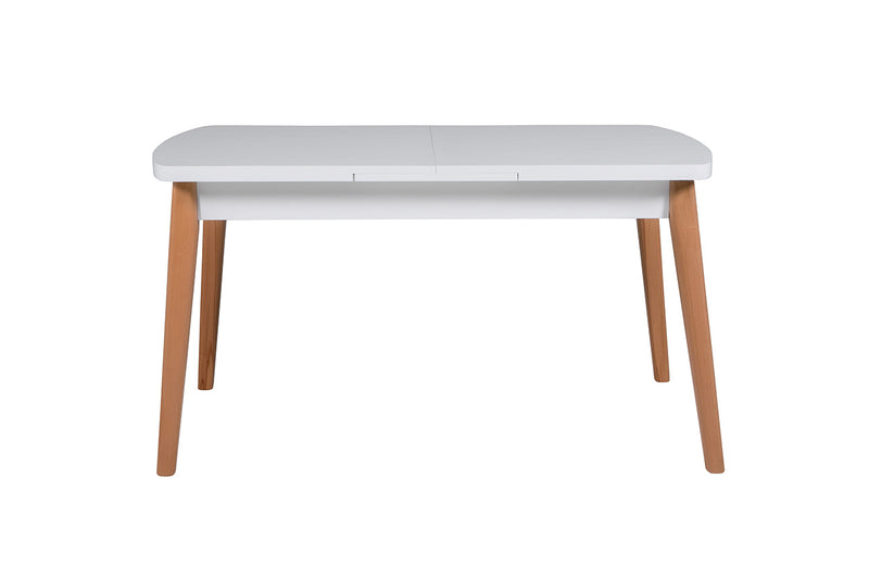 Mags Dining Table Extending 1800 - White Top Oak Leg