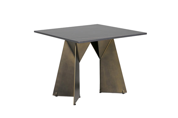 Iris Lamp Table - Stone Golden Black