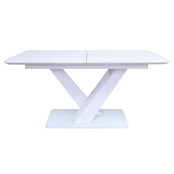 Rossbeg Dining Table Ext - White Gloss 1200/1600