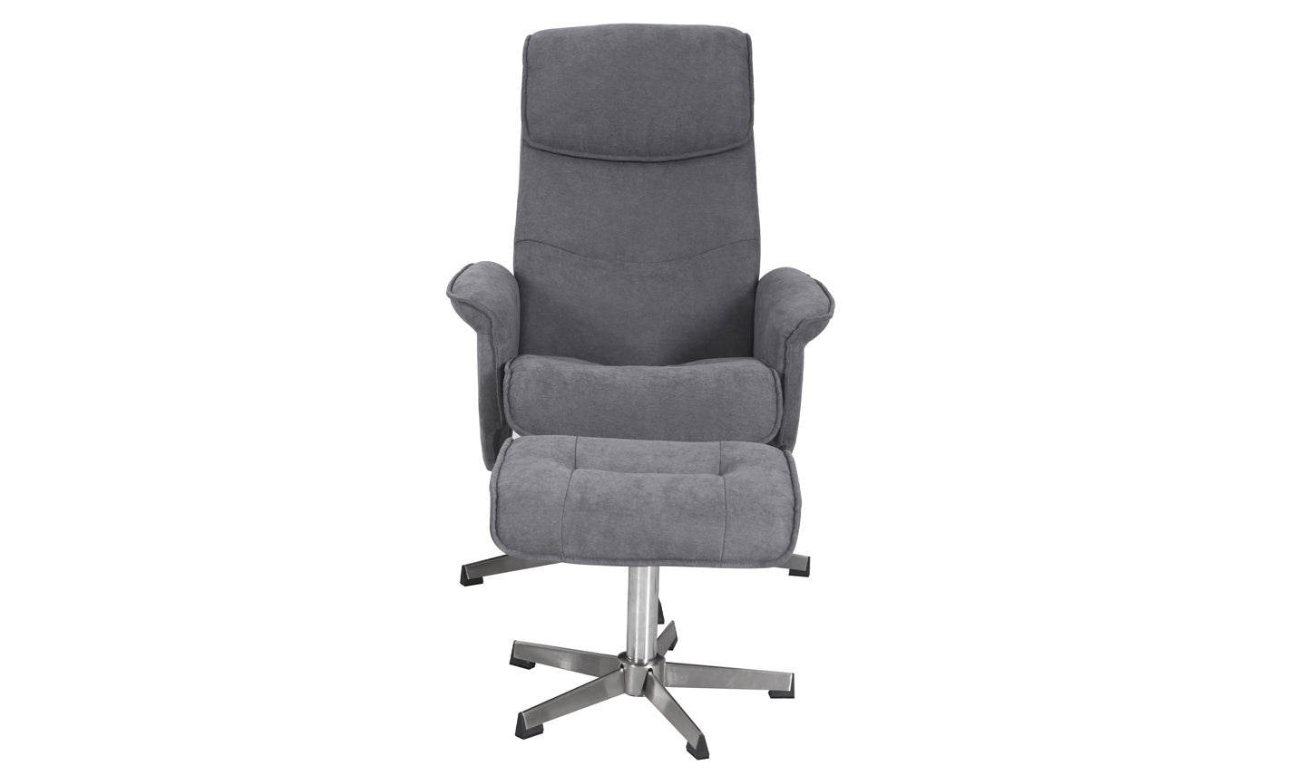 Raynard 1 Seater Recliner with Footstool - Grey