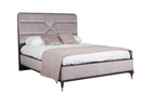 Darcy Bed 5' - Ebony Ecru Velvet