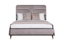 Darcy Bed 5' - Ebony Ecru Velvet