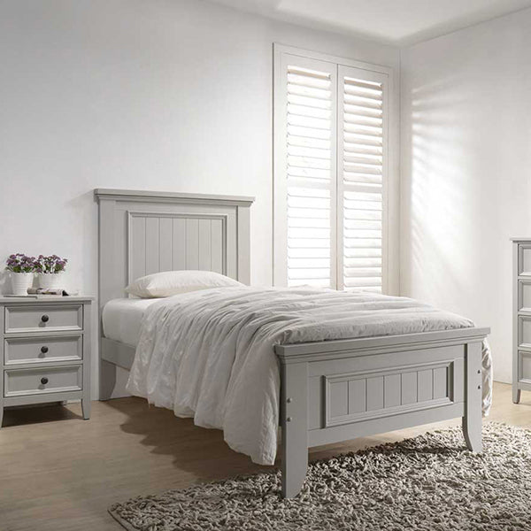 Milly Panelled Bed 3' - Clay