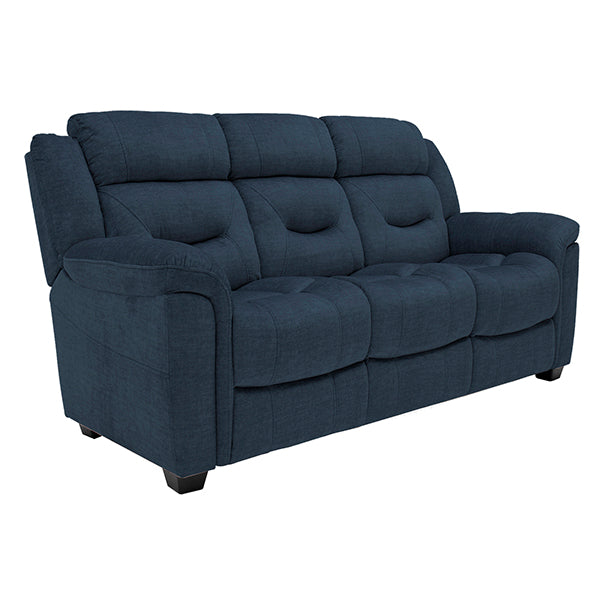 Davenport 3 Seater Fixed Sofa - Blue