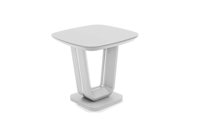 Wavy Lamp Table - White Gloss 500