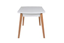 Mags Dining Table Extending 1800 - White Top Oak Leg