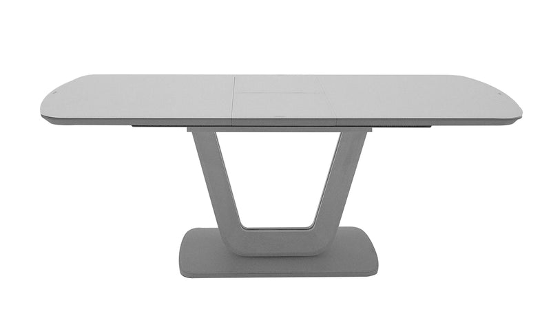 Wavy Extending Dining Table - Light Grey Matt 1200/1600