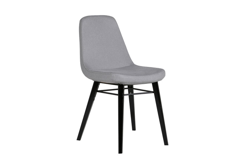 Janet Dining Chair - Grey Black Leg