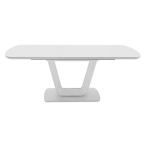 Wavy Dining Table Ext - White Gloss 1200/1600 (Nett)