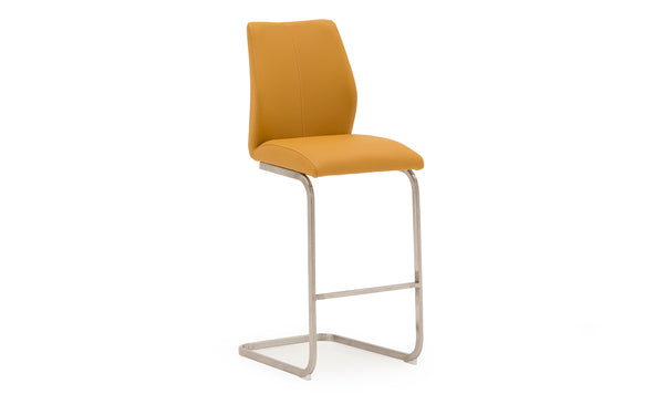 Wilma Bar Chair - Brushed Steel Pumpkin