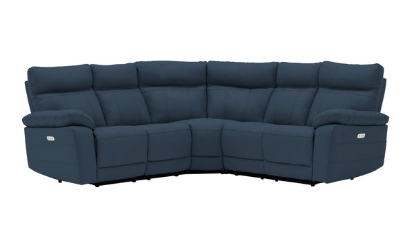 Compiano Corner Group Electric Reclining Sofa - Indigo