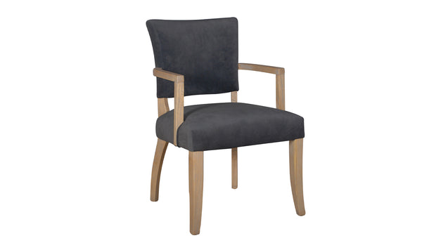 Prince Arm Chair Velvet - Dark Grey